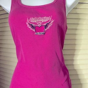 Harley Davidson pink Las Vegas HD cafe tank top
